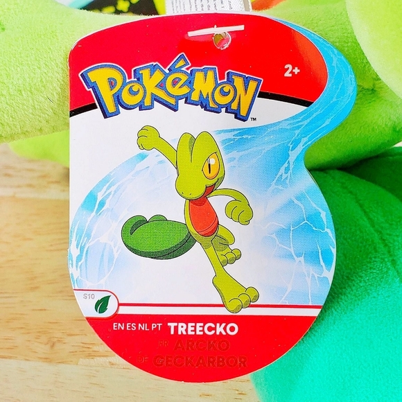 Jazwares Pokemon TREECKO 8" S1 Rare Ultrasoft Collectible Nintendo Plush Toy NWT - Picture 10 of 11